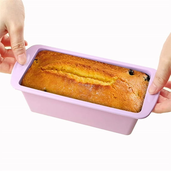 Non Sticking Loaf Pan, 7.7x3.7x2.2" Mini Bread Baking Pan, Flexible Easy Release BPA Frees Cake Molds for Oven Microwave, Ideal for Baking Cakes