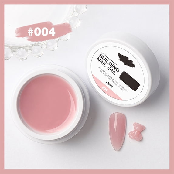 Non-Sticky Extension Gel, Solid Clear, B - Non-Stick Hand Nail Extension Gel with Plastic Holder, Transparent Sculpture Gel 15Ml, Nail Extension Easter Mother'S Day False Nail Makeup Organizers
