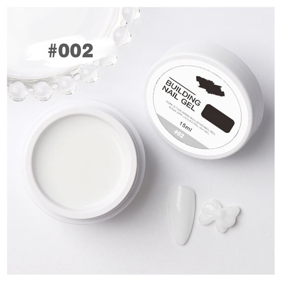 Non-Sticky Extension Gel, Solid Clear, White - Non-Stick Hand Nail Extension Gel with Plastic Holder, Transparent Sculpture Gel 15Ml, Nail Extension Easter Mother'S Day False Nail Makeup Organizers