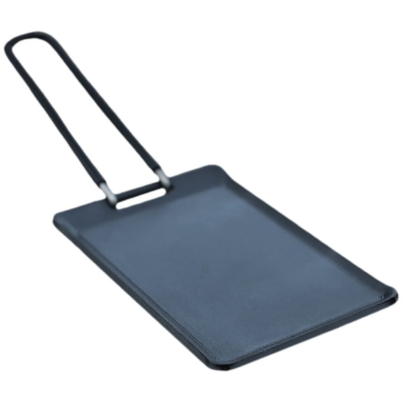 Non-Stick Striped Grill Pan Rectangle Griddle for Steak Frying and Camping Cooking Cookware