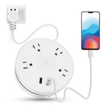 Non Surge Power Strip Cruise, FAV Travel Power Strip 6ft Retractable Extension Cord 2 USB 4 Outlet