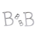 thumbnail image 1 of Non-Tarnish 201 Stainless Steel Pendants Laser Cut Letter B Stainless Steel Color Big B: 22x14x1mm Little B: 9x5x1mm, 1 of 3
