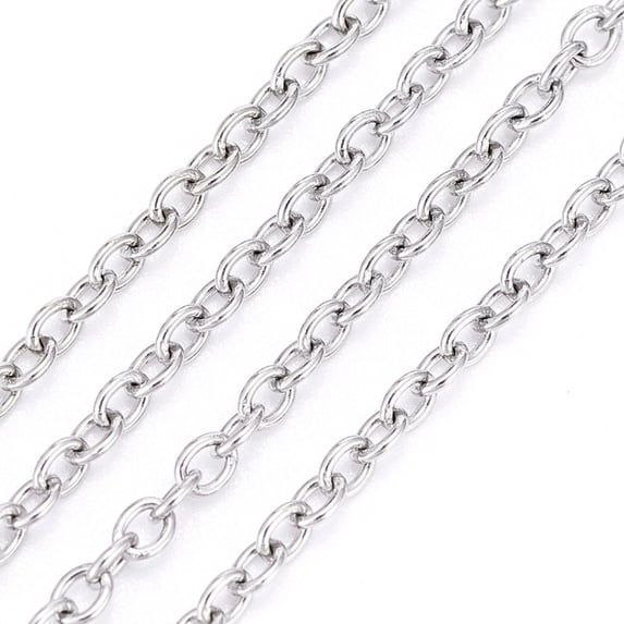 Ss Cable Chain Non-Tarnish 3.28 Feet 304 Stainless Steel Cable Chains Soldered Oval ...