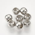 thumbnail image 1 of Non-Tarnish 304 Stainless Steel Beads Round Stainless Steel Color 4x3mm Hole: 2mm DIY, 1 of 2