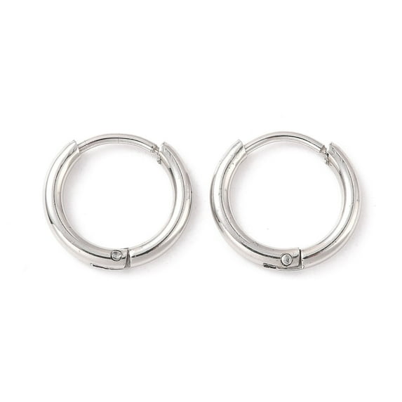 Non-304 Stainless Steel Huggie Hoop Earrings for Women Stainless Steel Color 14 Gauge 11x1.6mm Pin: 0.7mm