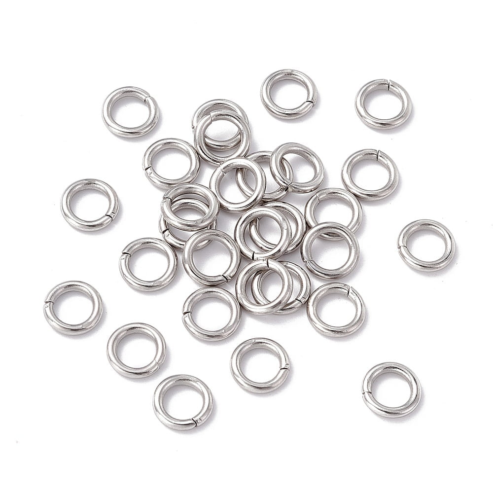 Non-304 Stainless Steel Jump Rings Open Jump Rings Stainless Steel Color 5x0.9mm Inner Diameter: 3.2mm
