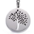 thumbnail image 1 of Non-Tarnish 304 Stainless Steel Pendants Flat Round with Tree of Life Stainless Steel Color 27.5x25x2mm Hole: 7x3mm, 1 of 2