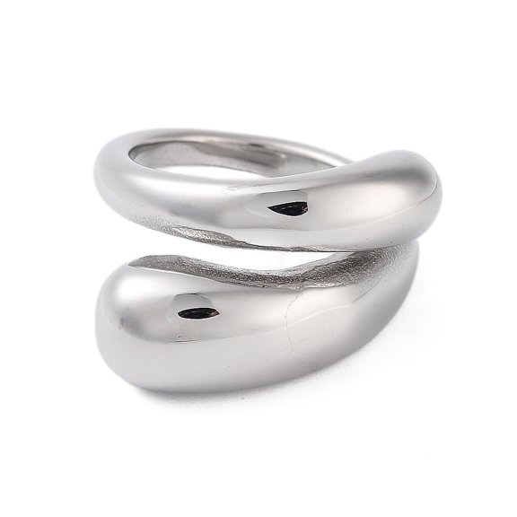 Non-Tarnish 304 Stainless Steel Rings for Women Stainless Steel color US Size 6(16.5mm)