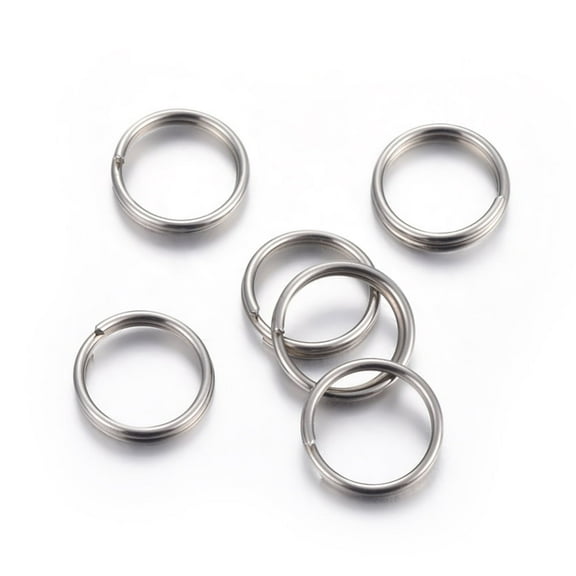 Non-Tarnish 304 Stainless Steel Split Rings Double Loops Jump Rings Stainless Steel Color 7mm 8mm 1mm
