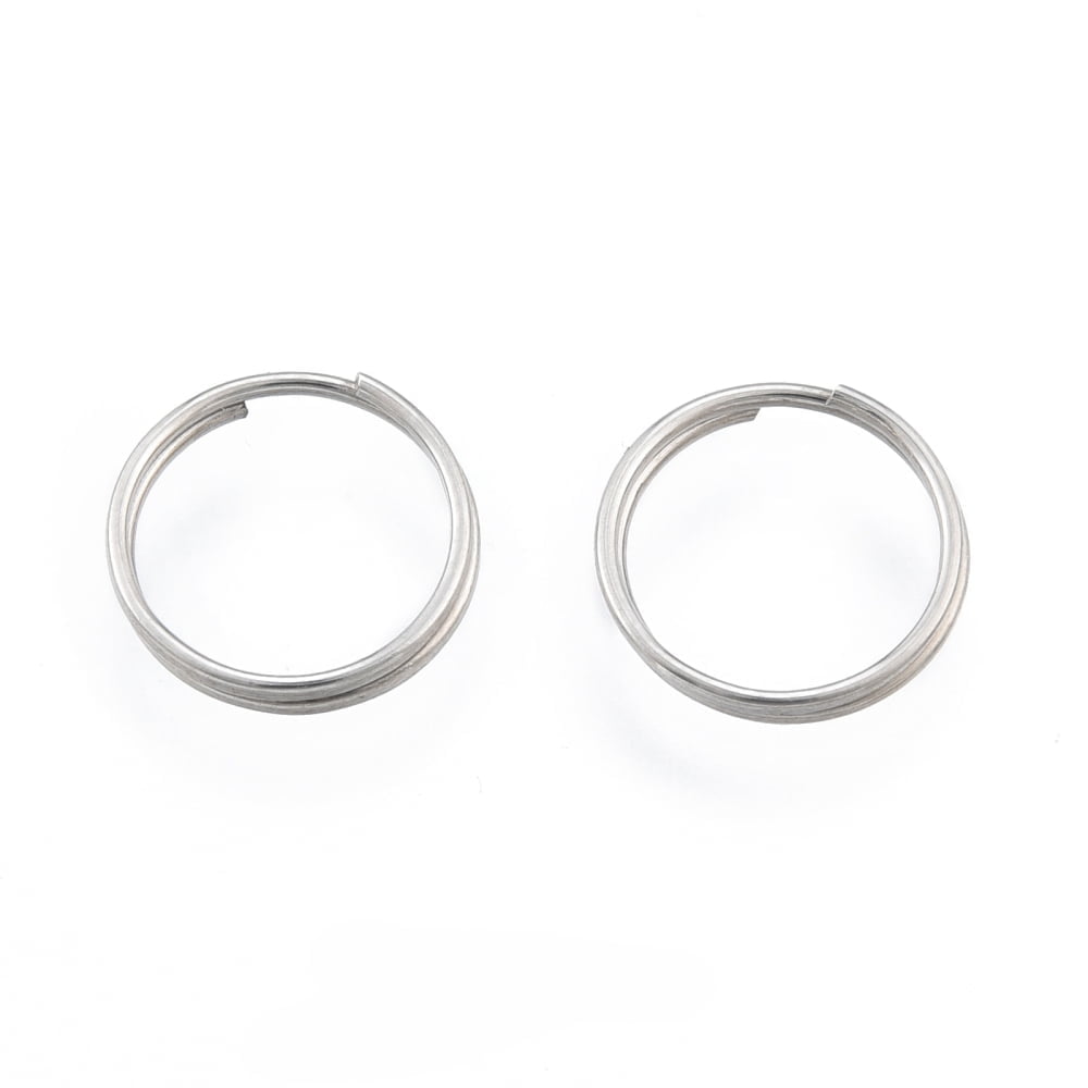 Non-Tarnish 304 Stainless Steel Split Rings Double Loops Jump Rings Stainless Steel color 10x1.5mm Inner Diameter: 9mm Single Wire: 0.7mm