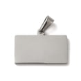 thumbnail image 1 of Non-Tarnish 304 Stainless Steel Stamping Blank Tag Pendants Rectangle Charm Stainless Steel Color 14x20x1.5mm Hole: 2x5mm, 1 of 3