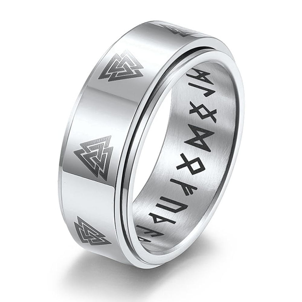 Non-Tarnish Trinity Knot Pattern 304 Stainless Steel Rotating Finger ...