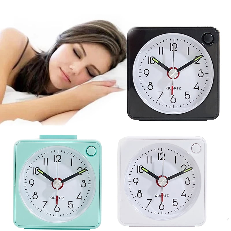 Non Ticking Alarm Clocks Bedside Battery Powered Silent Bedroom Clock