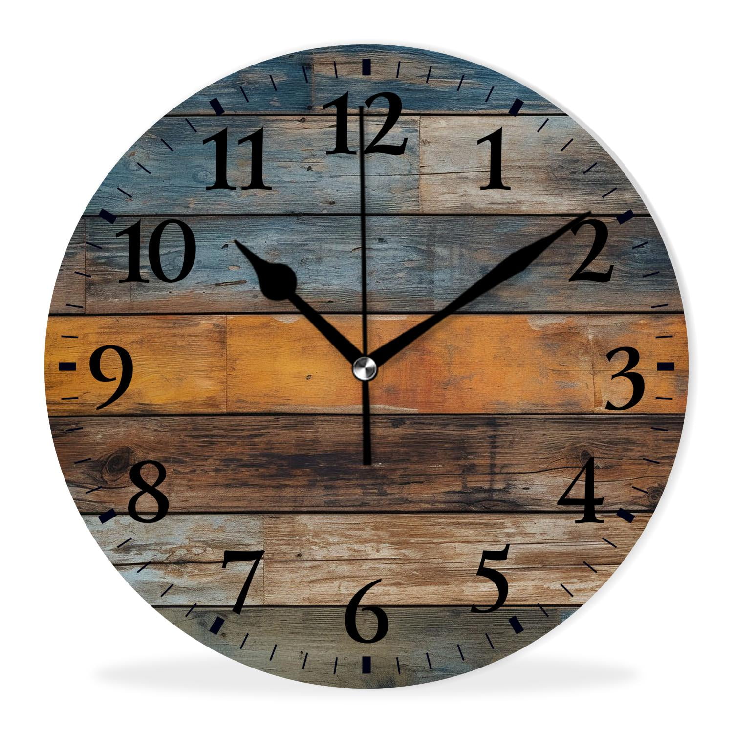 Non-Ticking Silent Clock Battery Operated Analog Clcok Round Wall ...