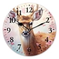 thumbnail image 1 of Non-Ticking Silent Wall Clocks Battery Operated Personalized Decor Clock for Bathroom,Office-Beautiful Deer In The Spring Forest Surrounded By Blooming Cherry（10inch）, 1 of 4