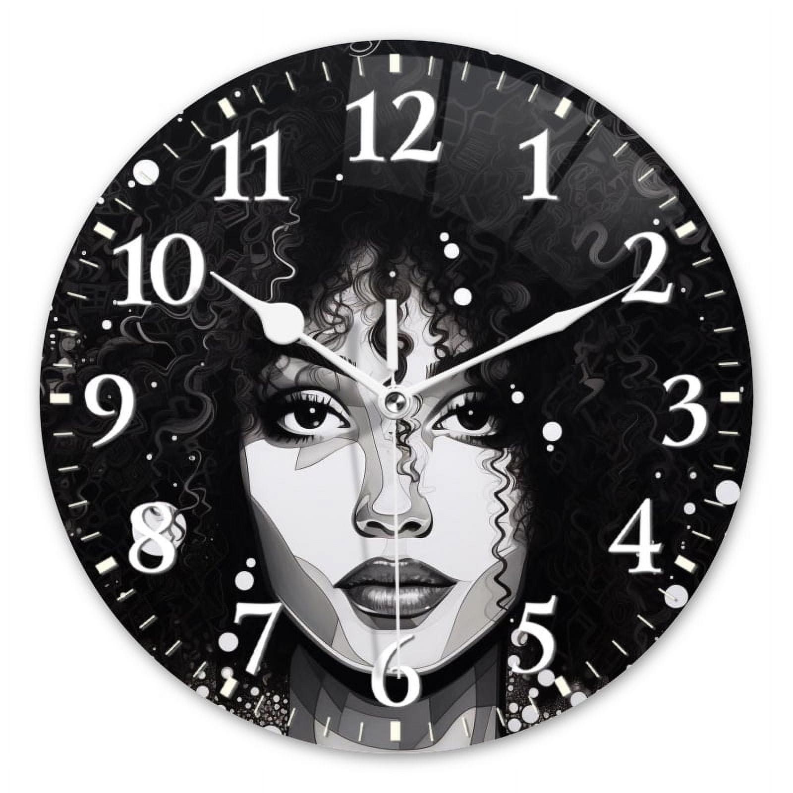 Non-Ticking Silent Wall Clocks Battery Operated Personalized Decor ...