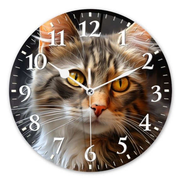 Round Analog Wall Clocks with Non-Ticking Sweep Movement,Battery Operated Clcoks Decorative for Home,Office-Spiral Galaxy In Deep Blue(12inch)