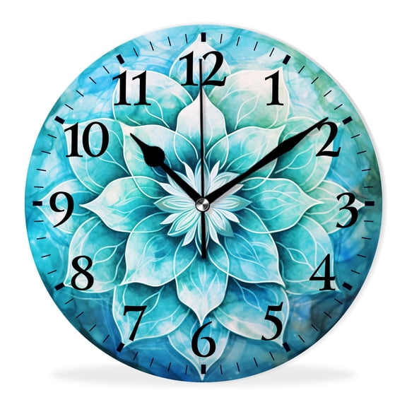 Non-Ticking Silent Wall Clocks with Quartz Movement,Battery Operated Analog Clock Modern Decor Clock for Home-Galaxy Black Mandala Exquisite(10inch)