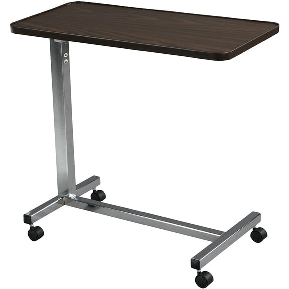 Non Tilt Top Overbed Table, Chrome( Pack of 2 )
