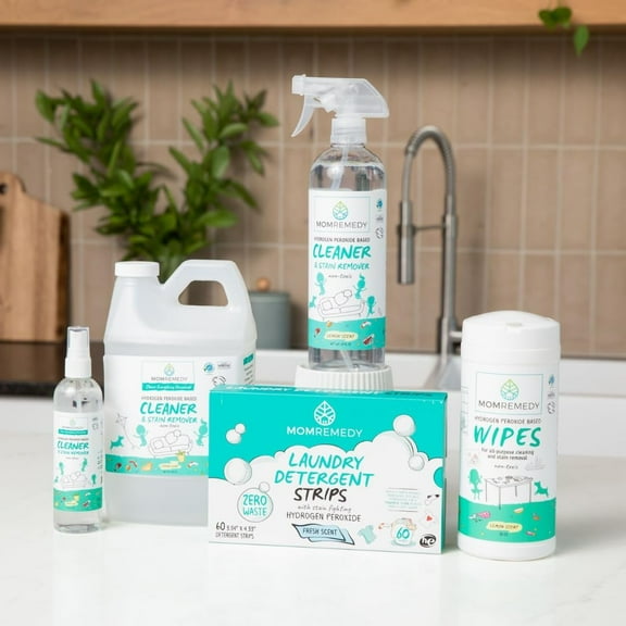 Non Toxic Hydrogen Peroxide All Purpose Cleaner | Multipurpose Home Stain Remover | Natural Lemon Scent