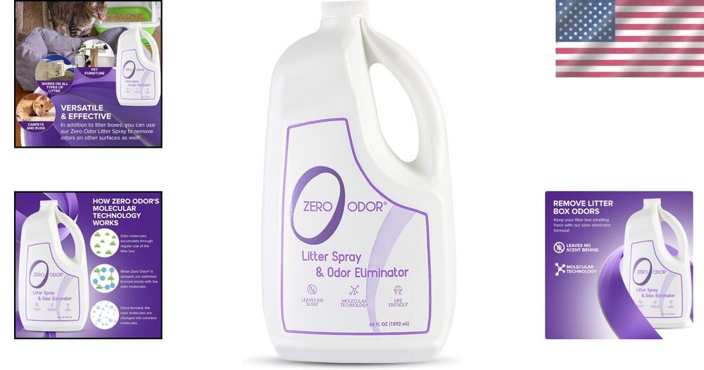 NonToxic Litter Odor Spray 64fl oz Refills, PetFriendly & Safe