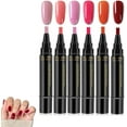 thumbnail image 1 of Non UV Gel Nail Pen Set – 6 Colors per Set, One Step DIY Nails Varnish Pen, 3 in 1 Quick Dry Nail Polish Pens,Colorful Gel Pens for DIY Nail Art, Easy Nail Polish Pen for Women Girls, 1 of 7