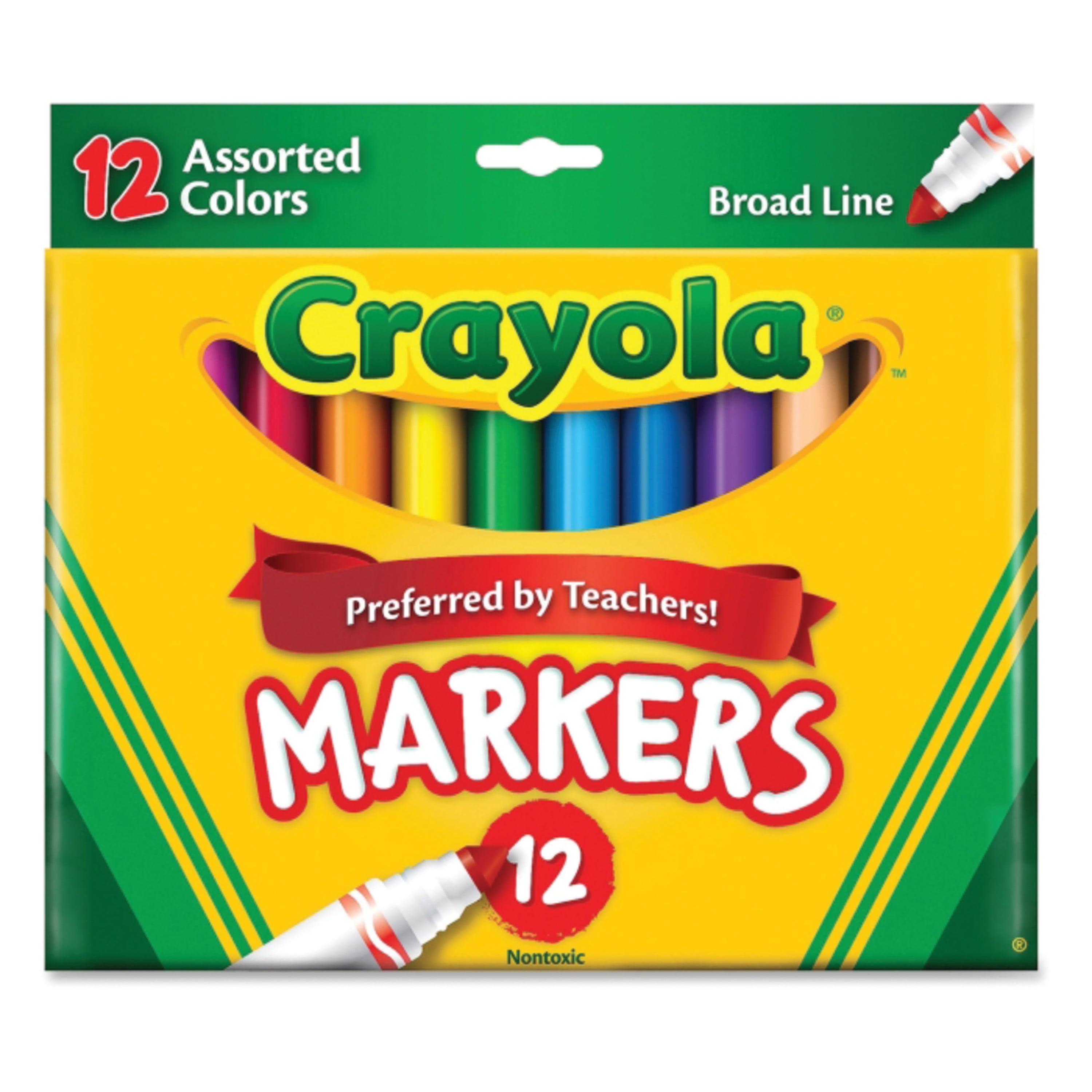 Non-Washable Marker, Broad Bullet Tip, Assorted Classic Colors, Dozen Non-Washable Marker, Broad Bullet Tip, Assorted Classic Colors, Dozen