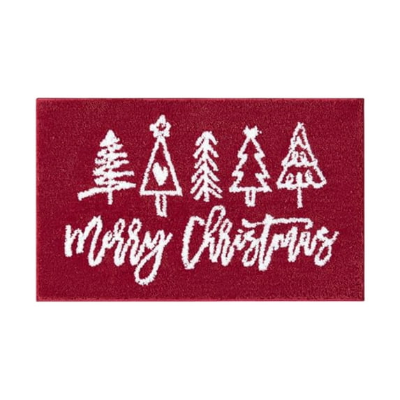 Non- Washable Merry Bathroom Mat Colorful Modern Carpet for Bathroom Absorbent Fine Fiber Cute Decorative Area Rug