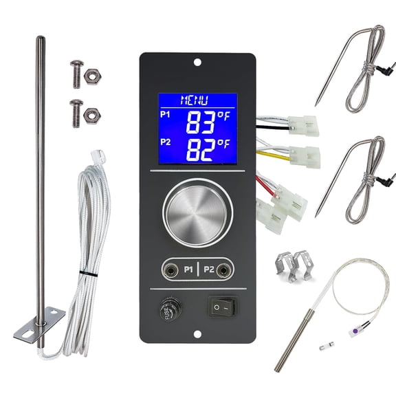 Non-WiFi PID Controller Full Kit with Igniter, RTD & 2 Meat Probes for Gen 2 Retro Fit Grills | Fits Pursuit 20, SG24, SG30, SGX, DLX, XT, Woodwind Classic (Not for XXL Vertical)