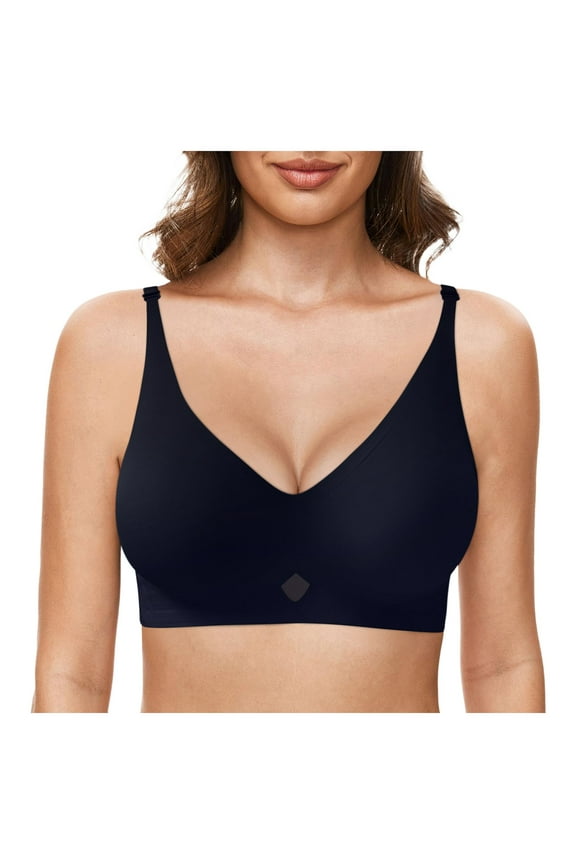 Non Wired Bra Women's Padded Full Cup Bra Without Underwire With Padding Seamless Bustier Bralette Breathable Soft Sports Bras Pack Workout Sports Bras for Women Womens Bra Bras for Women Sports