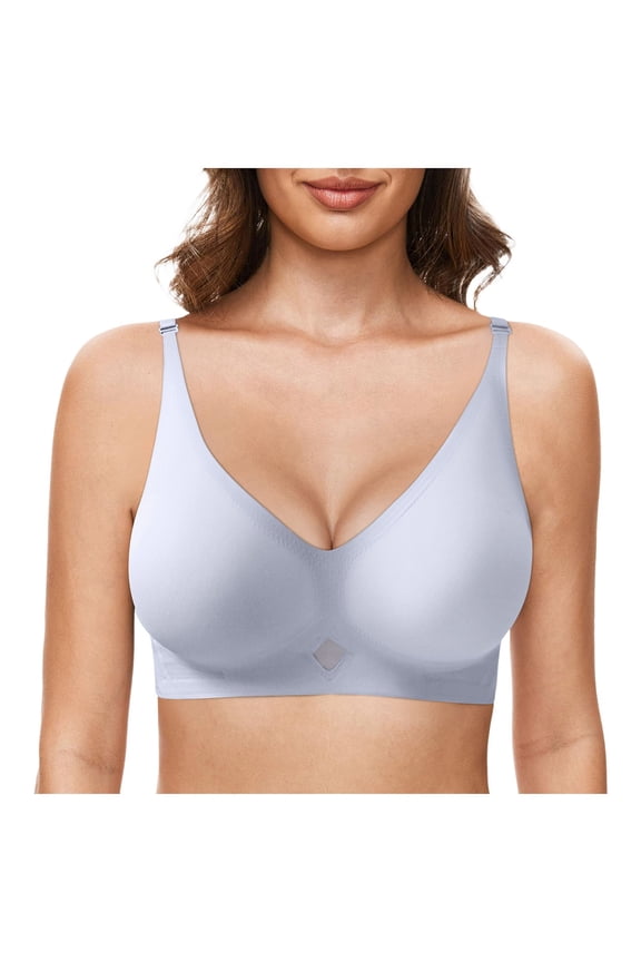 Non Wired Bra Women's Padded Full Cup Bra Without Underwire With Padding Seamless Bustier Bralette Breathable Soft Sports Bras Pack Workout Sports Bras for Women Womens Bra Bras for Women Sports