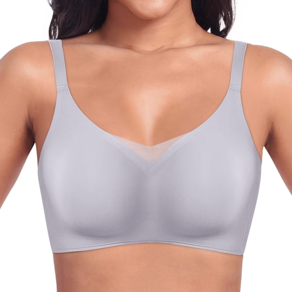 Non Wired Bra Women's Padded Full Cup Bra Without Underwire With Padding Seamless Bustier Bralette Breathable Soft Women Sports Bra plus Size Womens Bras No Underwire Push up Medium Sports Bra Women