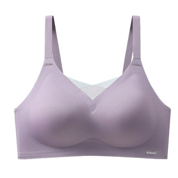 Non Wired Bra Women's Padded Full Cup Bra without Underwire, Seamless Breathable Bustier, Nylon Spandex, for A/B Cup