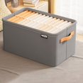 thumbnail image 1 of Non Woven Closet Organizer Wardrobe Clothes Sweater Storage Basket Sweatshirt Jeans Storage Box Home Storage Containers, 1 of 3
