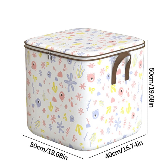 Non-Woven Clothes Quilt Storage Bag Home Foldable Wardrobe Storage Toy Storage Bag for Store Blankets, Clothes, Pillows, Quilts