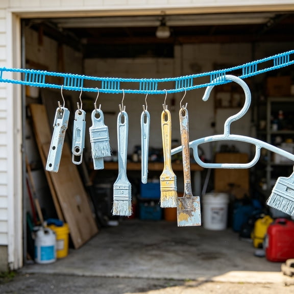 Non-Woven Clothesline Rope, Weather Resistant Laundry Drying Line with Metal Hooks, Portable Indoor Outdoor, Heavy Duty Plastic Clothes Line for Balcony & Camping​, Blue