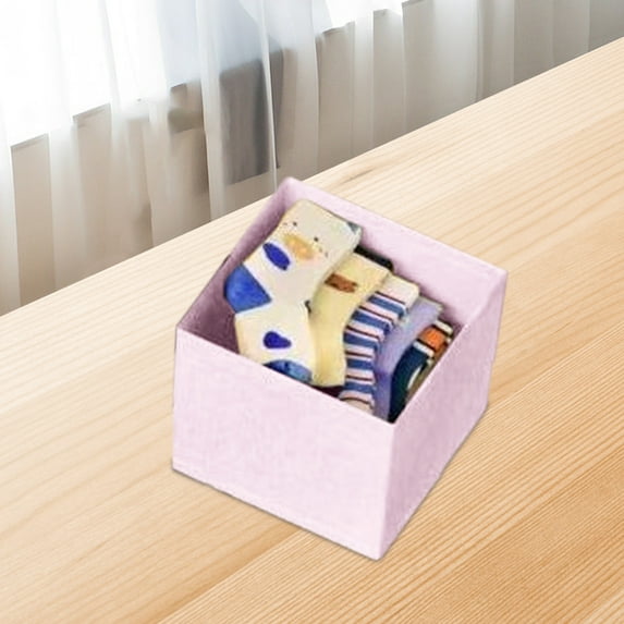 Non-Woven Fabric Clothes Drawer Storage Organizer Box, Mini Size 1-Pack Cube Storage Bin, Foldable Closet Dresser Organizer for Underwear, Socks, Bra, Belt, Tie