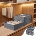 thumbnail image 1 of Non-Woven Fabric Drawer Organizer Bins, Foldable Storage Boxes for Clothes, Underwear, Socks, Set of 5, 11 x 5 x 5.5 Inches, 1 of 7