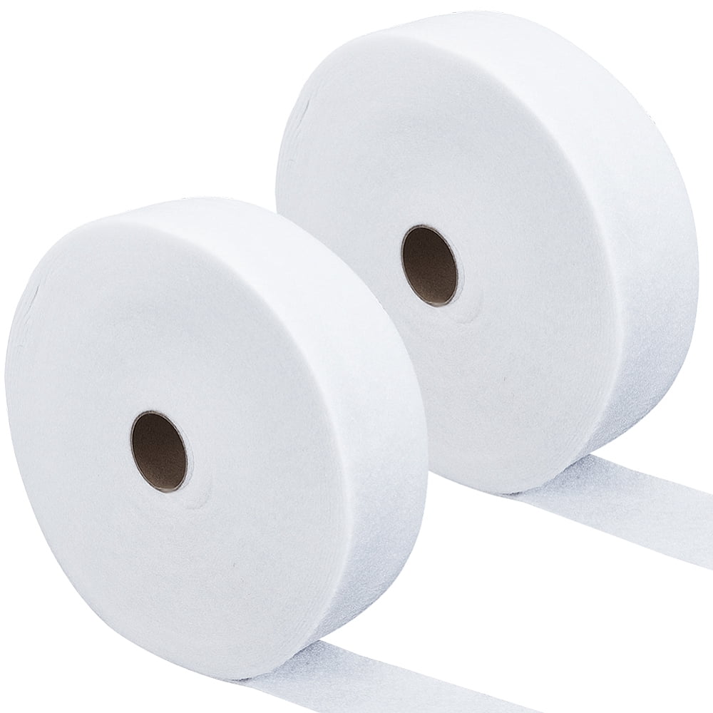 Non Woven Fabric Embroidery Needle Felt for DIY Crafts Garment Accessories White 63mm 33m/roll