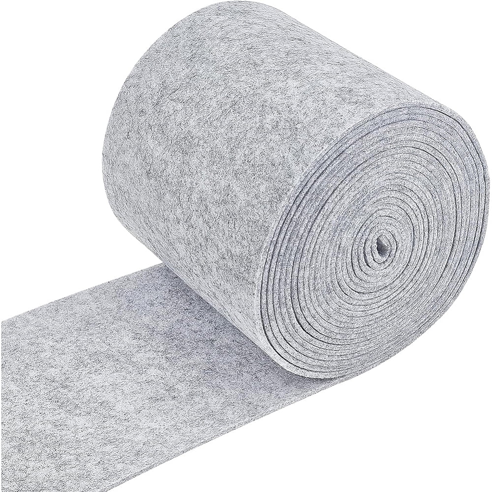 Non Woven Fabric Embroidery Needle Felt for DIY Crafts Silver 140x3mm 6m/roll