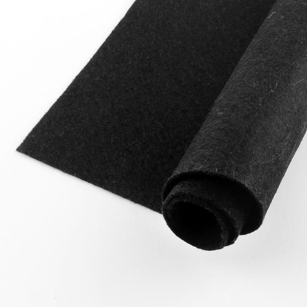 Non Woven Fabric Embroidery Needle Felt for DIY Crafts Square Black 298~300x298~300x1mm about 50pcs/bag
