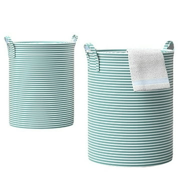 Non-Woven Fabric Laundry Basket 18X12X10In for Bathroom Bedroom Dorm Space-Saving Multi-Use Storage Organizer with Handles Lightweight