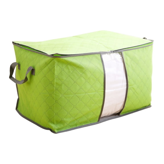 Non-Woven Fabric Storage Box with Clear Window, Orange Zipper Closet Organizer Bin with Handles for Bedroom Living Room Home Organization Foldable Cube Container