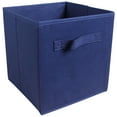 thumbnail image 1 of Non-Woven Folding Box Cabinet Drawer Box Coverless Storage Box Portable Square Dark Blue,1Pc Folding Storage Box, 1 of 2