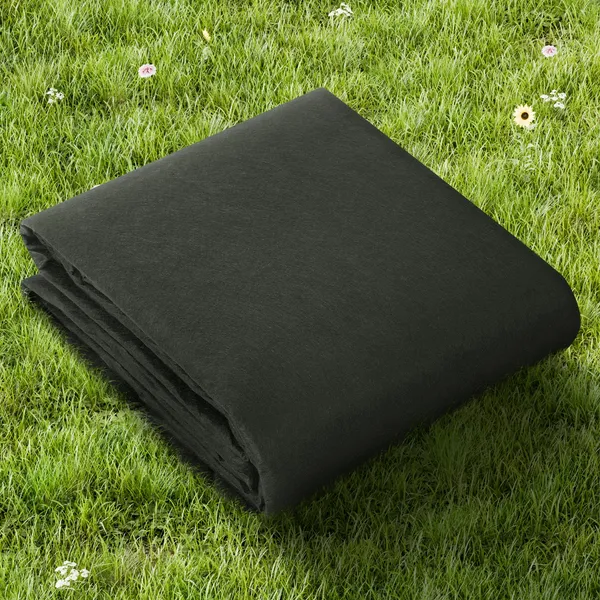 Non Woven Geotextile Fabric 10x100FT 8OZ Heavy Duty Weed Barrier Landscape Driveway Fabric Black for Gravel Underlayment French Drains Ground Cover