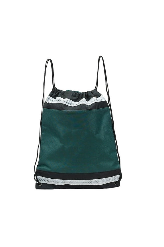 Non-Woven Green Cinch Drawstring