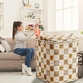 thumbnail image 1 of Non-Woven Storage Bag,Extra Large Clothes Storage,Quilt Storage Bag,Moving Organizer Bag,Foldable Storage,Heavy-Duty Clothing Bag,Reinforced Handle Storage,Zipper Closure Organizer,Wardrobe Organizer, 1 of 9