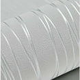 thumbnail image 1 of Non-Woven Wallpaper Roll, Glitter Striped Wallcoverings, Modern Textured Flocking Stripe Wallpaper for Bedroom and Living Room, Easy to Clean, Flame Retardant, Durable and DIY Friendly, 1 of 6