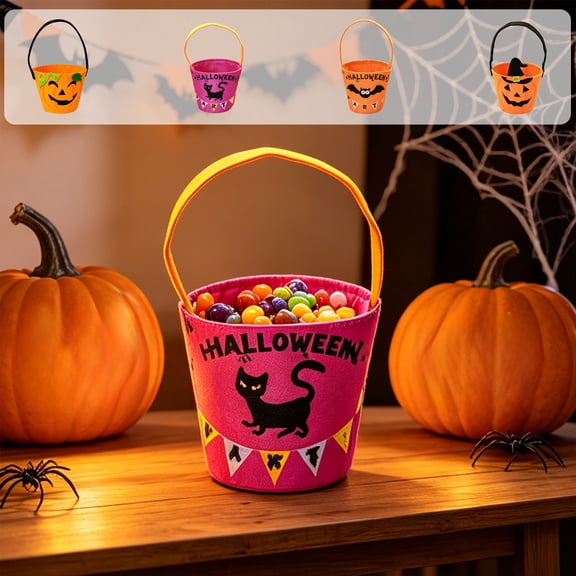Non Woven Witch Tote Bags, Halloween Candy Treat Sacks with Handles, Spacious Goodie Bags for Party Favors, Durable Holiday Gift Bags for Adults, Trick Or Treating, Seasonal Celebration, Pink
