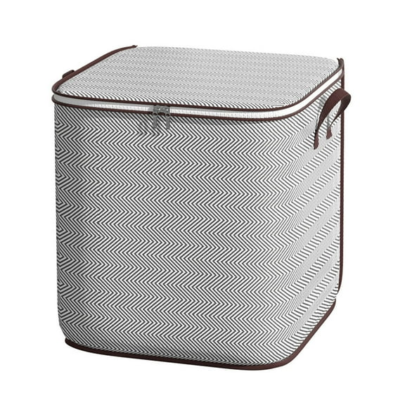 Non-Woven Zipper Storage Bag With Large Capacity, Moving Organizer, Quilt Storage And Travel Bag For Clothing, Bedding, Seasonal Items And Home Organization, 19.69X19.69X25.59In